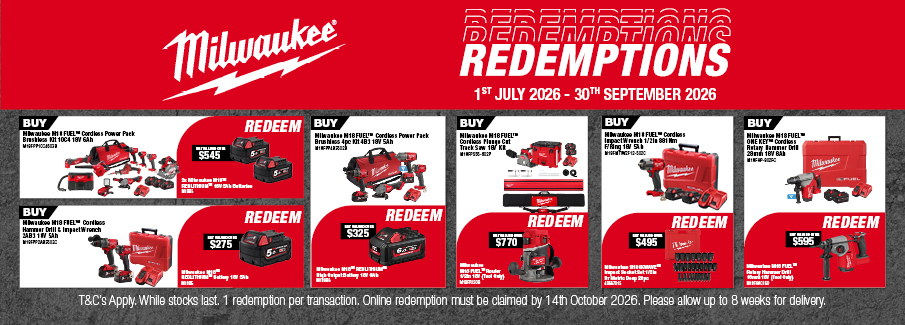 Milwaukee Q3 Redemptions 1 Jul - 30 Sep 2026